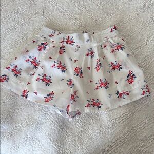 Girl’s Janie and Jack Floral Pull-on Shorts, 3